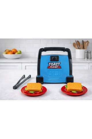 Oyuncak Tost Makinesi Seti Mavi 01