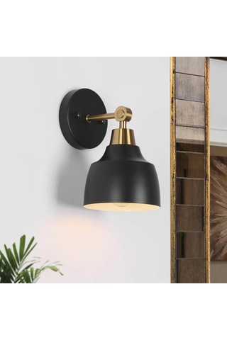 Duvar Aydınlatma, Siyah Ve Altın Modern Yatak Odası Duvar Sconces İç Mekan, Metal Duvar Sconces Siyah