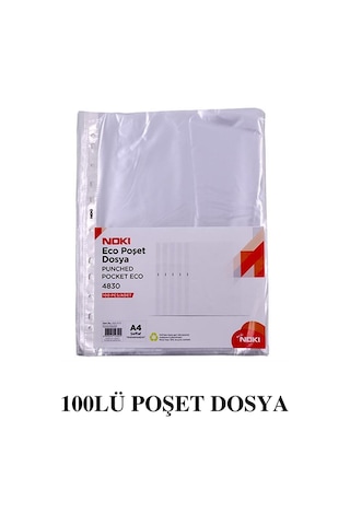 Fiyper 10 Renk Telli Dosya ve 100lü Poşet Dosya