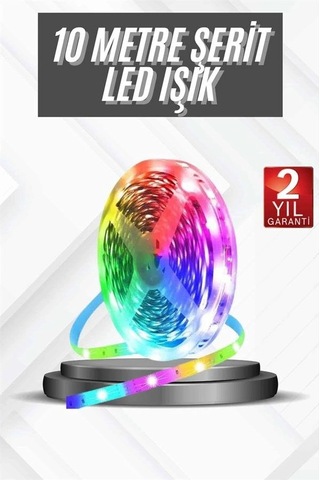 Rgb Şerit Led 10 Metre Led Işık Kumanda İle Kontrol Rgb 09031699