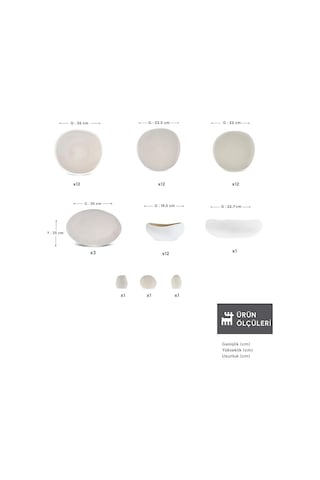 Karaca Earth Collection Cupid 55 Parça 12 Kişilik Yemek Takımı