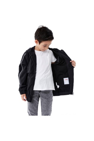 Benitto Kids Erkek Çocuk Kapüşonlu Yağmurluk 51362 Siyah