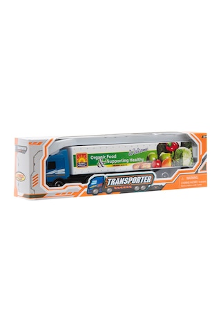 Express Wheels Transporter Die Cast Konteyner Kamyonu Mavi
