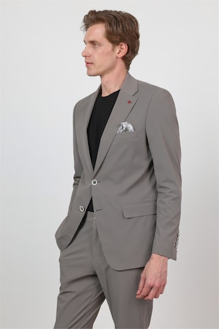İmza Vizon Kendinden Desenli Mono Yaka 6 Drop Slim Fit Takım Elbise 1001260162