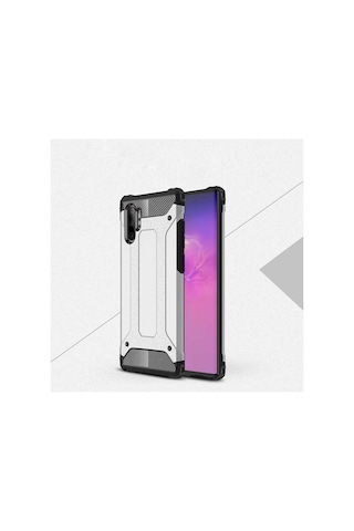 Noktaks - Samsung Galaxy Uyumlu Note 10 Plus - Kılıf Çift Katman Zırh Tank Crash Military Kapak - Gold