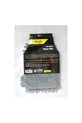Spark 7050 Mikrofiber Şönil Oto Temizlik Ve Kurulama Eldiveni 16x24 Cm. Gri Diğer