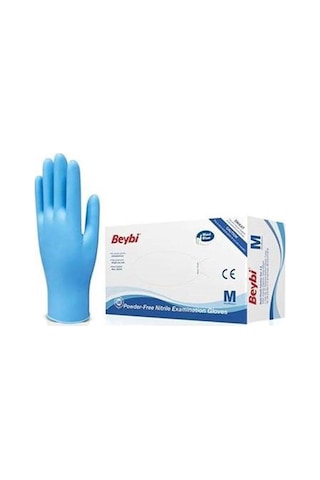 Beybi Nitril Pudrasız Eldiven Mavi Medium 100 Lü Beybi Nitril Pudrasız Eldiven Mavi Medium 100 Lü