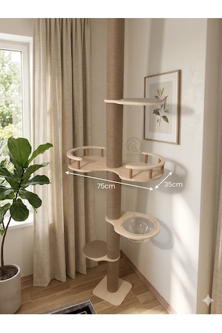 Zeyn Premium Lüx Kedi Kulesi Kedi Oyun Evi Kedi Tırmalama Kulesi
