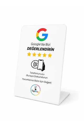 Tapway Premium Nfc Google Yorum Standı 10x15 Cm