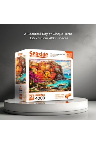 Ks Games 4000 Parça Cinque Terre'de Güzel Bir Gün Puzzle