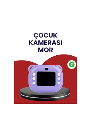 Eğlenceli Şipşak Çocuk Kamerası - Oyun Müzik Ve 18 Efektli Anında Baskı