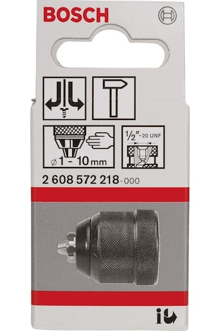 Bosch "1-10 mm - 1/2""-20 Anahtarsız Mandren - 2608572218