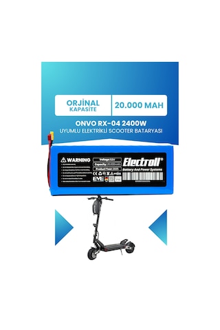 Onvo Rx-04 2400w 52v 20ah Elektrikli Scooter Bataryası Mavi