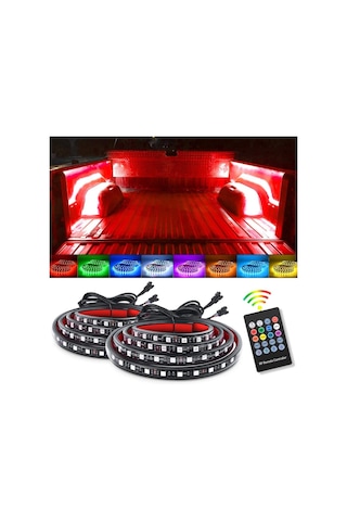 Pick Up Kamyon Dekorasyon İçin Kumandalı Rgb Işık Şerit 2x150cm 12v Diğer