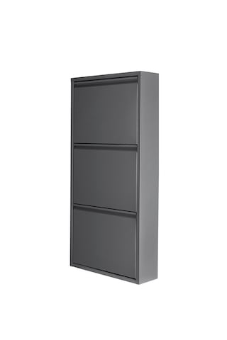 Kaser Metal 3'lü Metal Ayakkabılık Antrasit