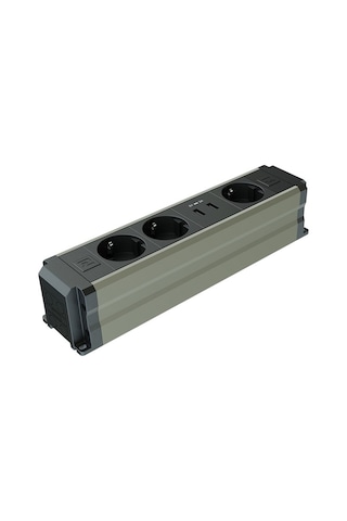 Metalline® Büro-line Sıva Üstü Bürotik Priz Kutusu Usb - Şampanya