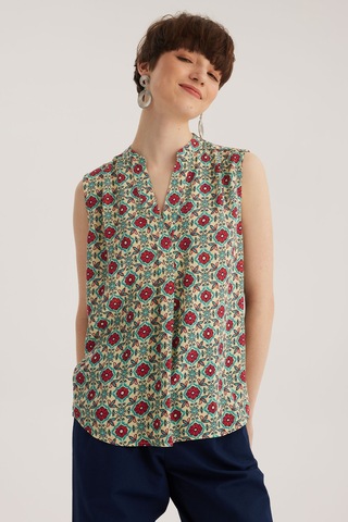 Yeşil Kolsuz Bluz 001 Yeşil 46