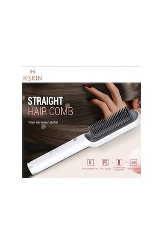 Venturemart Düz Tarak Saç Düzleştirme Fırçası Tarak Taşınabilir Erkek Sakal Düzleştirici Elektrik