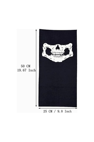Mey İthalat Motorcu Boyunluk Baf Buff Bandana 25x48 Cm Model 7 Çok Renkli