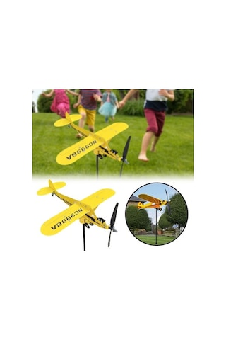 Pazly Weathervane Uçak Uçak Suntek Rüzgar Gülü Demir Bahçe Ld