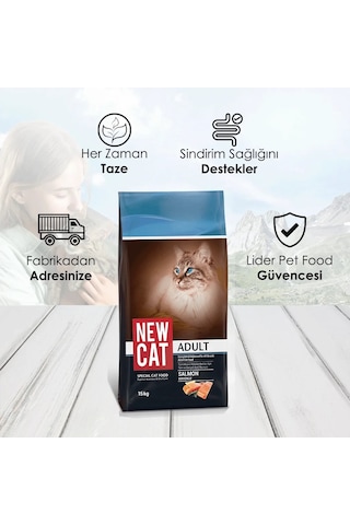 Newcat Somonlu Yetişkin Kedi Maması 15 KG