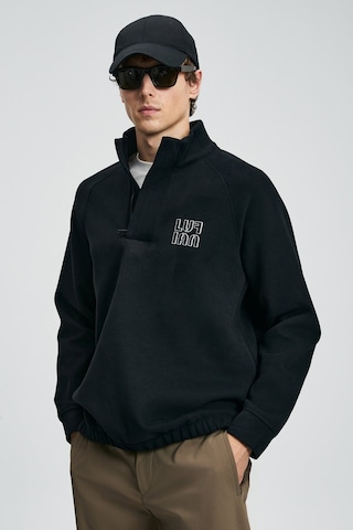 Lufian Erkek Hazel Sweatshirt 112030190 Siyah Siyah