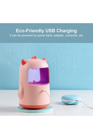 Bloomnest Taşınabilir Usb Böcek Öldürücü - Toksiksiz Tuzak Lambası İle Ev, Ofis & Açık Havada Sivrisinek-meyve