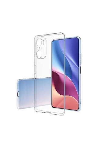 Xiaomi Redmi K40 Kılıf Zore Süper Silikon Kapak Renksiz