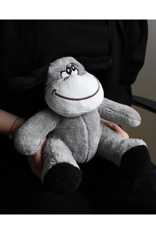 Eşeklik Ettim Özür Dilerim Baskılı Tişörtlü Peluş Eşek 22cm - Özür Hediyesi Oyuncak Peluş
