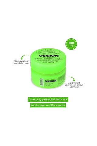 Ossion Wax Matte Styling 100 ml 6 Adet