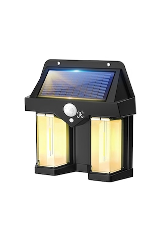 Kenpazar Ampul İkili Solar Duvar Aplik Güneş Enerjili Hareket Sensörlü Çok Renkli