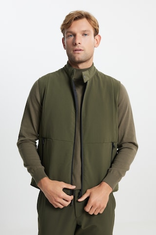AC&Co / Altınyıldız Classics Erkek Standart Fit Normal Kesim Dik Yaka Casual Yelek - Haki