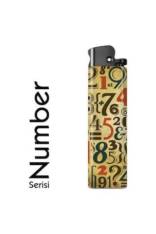 Number Serisi Tasarım Çakmak Vintage Eskitilmiş Tasarım
