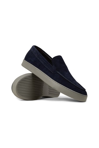Deery Erkek Hakiki Süet Lacivert Loafer Ayakkabı - 01993mlcvc01 Lacivert