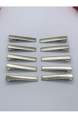 Xmlbayiciniz Metal Pens Toka 10 Adet-timsah Toka 4,5 Cm Hand Made Toka Yapımı Metalik Tek Ebat Çok Renkli