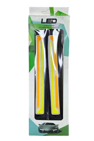 Gündüz Farı 12v Beyaz Elastik Cob Led Turuncu Sinyalli 26 Cm Kgn 0806053 Cob Led