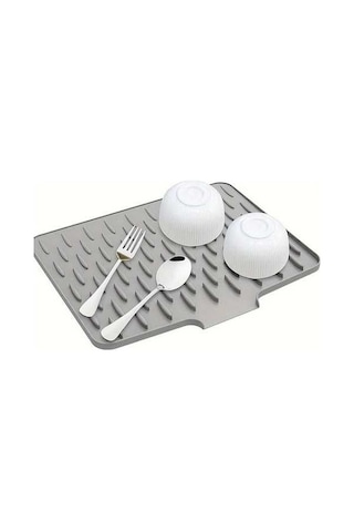 Trendooze 15.75x12.6 Gaojunshop01 Kaymaz Gri Isıya Dayanıklı Tezgah Altı Sünger Paspası Ev Dekorasyonu