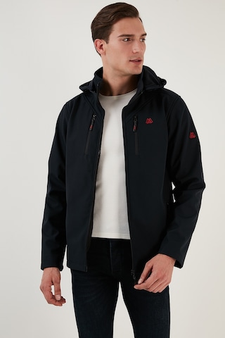 Buratti Suya Ve Rüzgara Dayanıklı Kapüşonlu Softshell Erkek Mont 5855045 Lacivert