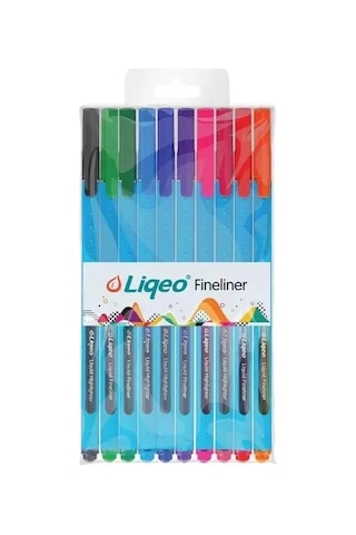 F8027 Fınelıner Kalem Pvc' Li 10'lu Set 10 Renk
