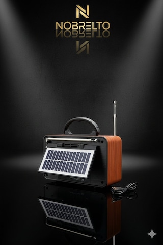 Nobrelto Rt-774 Nostaljik Ahşap Bluetooth Radyo - Işıklı Fenerli