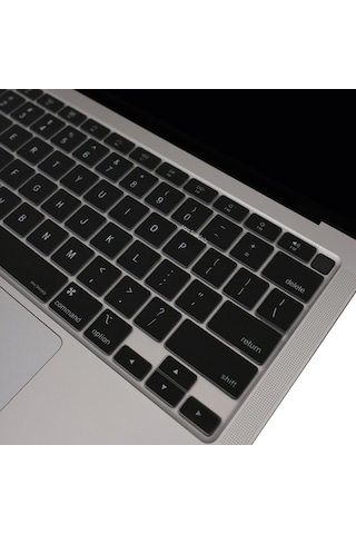 Apple Uyumlu MacBook Air M1 13.3inç Klavye Koruyucu Touchıd'li Us-abd İngilizce A2179 A2337 İle Siyah