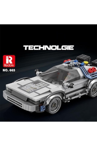 Reobrix Technic 665 Geleceğe Dönüş Delorean Dmc Back To The Future Yaratıcı Yapı Blok Seti Building Blocks - 405 Parça