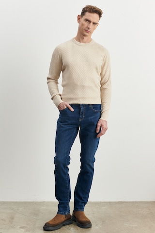 AC&Co / Altınyıldız Classics Erkek Mavi Slim Fit Dar Kesim Magic Denim Esnek Jean Kot Pantolon 4A0123200012MAV31