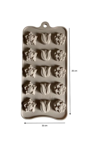Silikon Çikolata Kalıbı Laleli 21 11 Cm