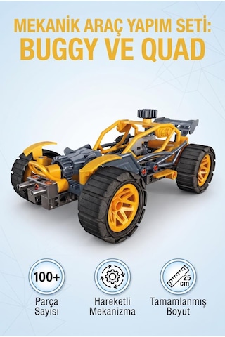 Clemen-toni Mechanics Buggy & Quad 2 Model Bir Arada S.t.e.m. Mühendislik Ve Yapı Seti