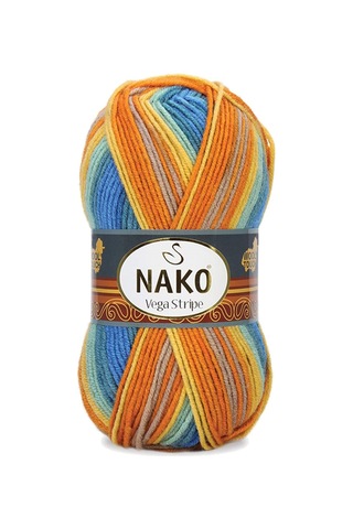 5 Adet Vega Stripe Premium Akrilik El Örgü İpi Yünü No: 82421 RYL-NWNKVS82421-5