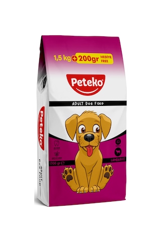 Peteko Yetişkin Köpek Maması Kuzulu Ve Pirinçli 1700 G
