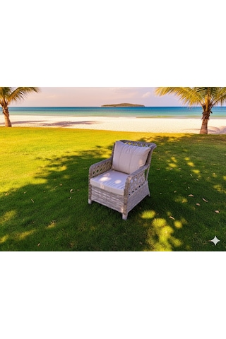 Liv Aksesuar Premium Rattan Bahçe Ve Balkon Koltuğu