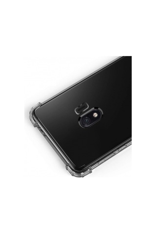 Blogy Galaxy J4 İle Uyumlu Crystal Fit Kılıf Smoke Black