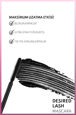 Desired Lash Mascara Uzunluk ve Yoğun Hacim Etkili Maskara - Siyah